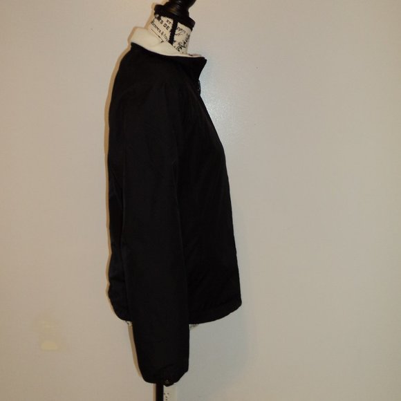 Pacific Trail Women's Small Jacket Coat Winter Reversible Fleece Black White - Picture 4 of 9